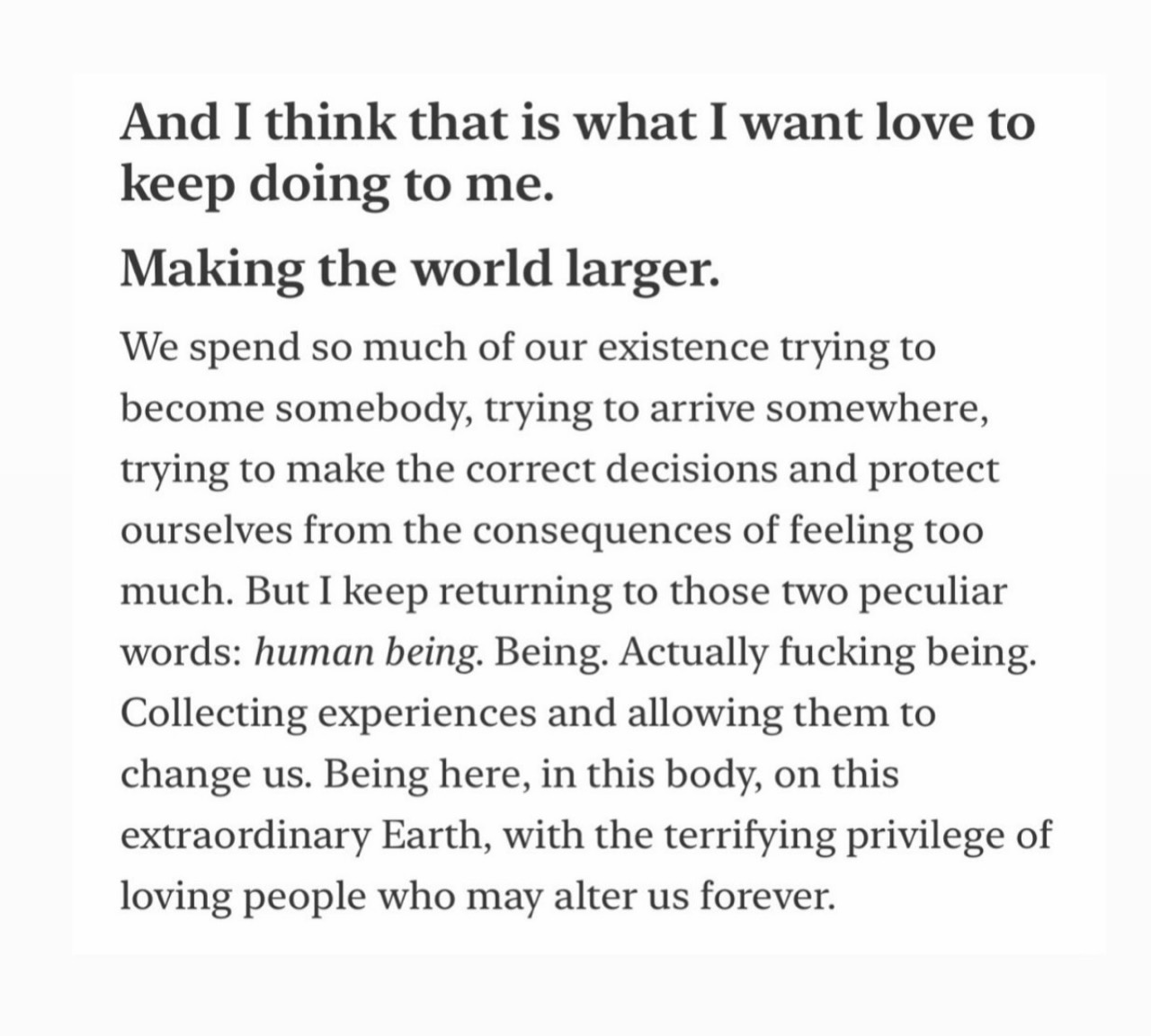Original supplied page for Making the world larger